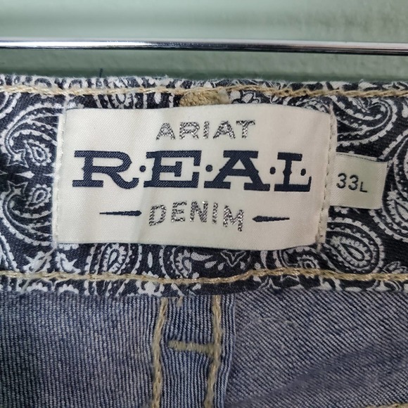 Ariat R.E.A.L Denim Womens Spitfire Mid Rise Boot Cut Riding Jeans Size 33L Long - Picture 3 of 10